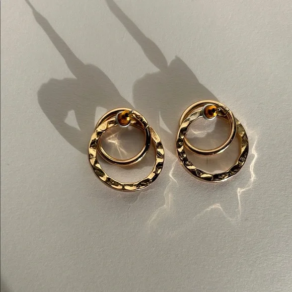 Classic Gold-Tone modern Earrings - Picture 2 of 2